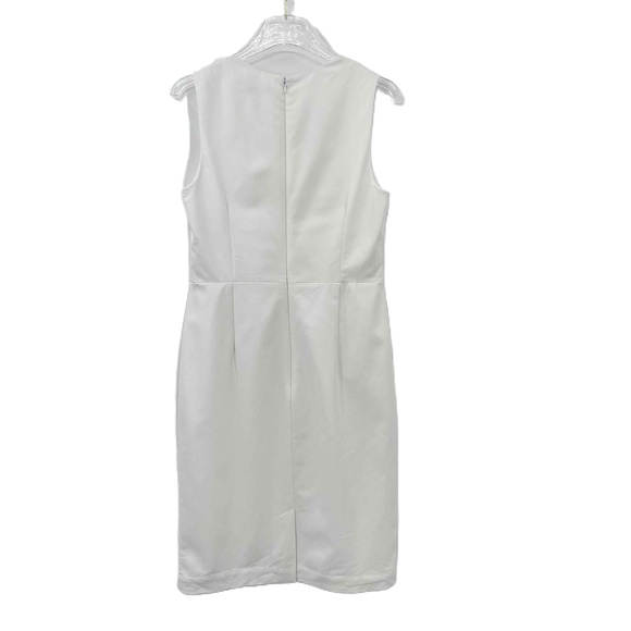 Banana Republic | Sleeveless Knit Ponte Dress | White | Sz 10 - Picture 2 of 10